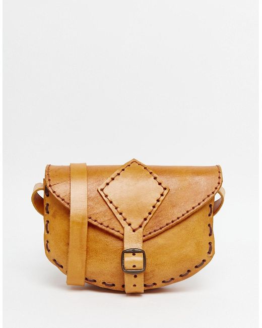 Hiptipico Handmade Colored Leather Saddle Bag
