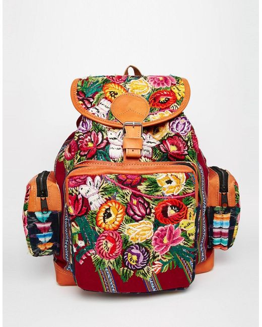 Hiptipico Handmade Floral Tapestry Backpack