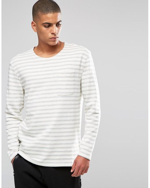 Selected Homme Stripe Sweatshirt