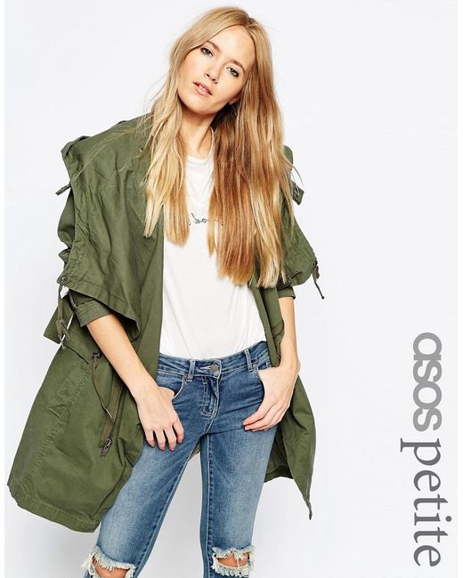 ASOS Petite Parka with Waterfall and Storm Flap