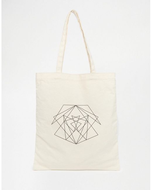 Asos Tote With Geo Print