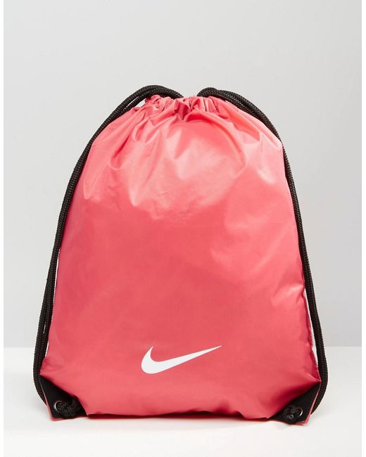 Nike Swoosh Drawsting Backpack In Red BA2735-606