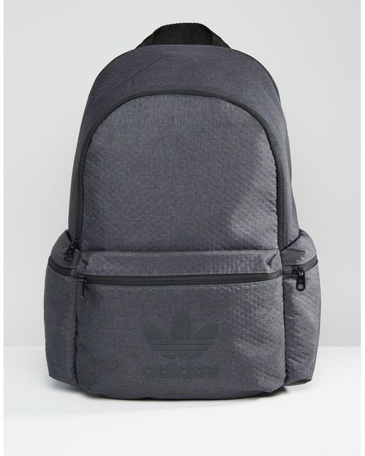 Adidas Tonal Print Backpack In Dark Gray