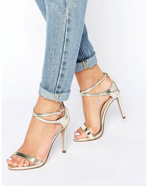 Call it SPRING Staval Heeled Strappy Ankle Wrap Sandal