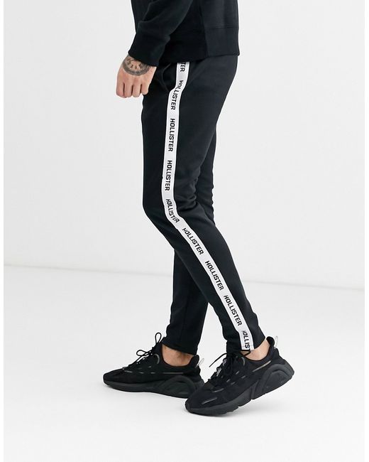 Hollister icon logo side tape track sweatpants in