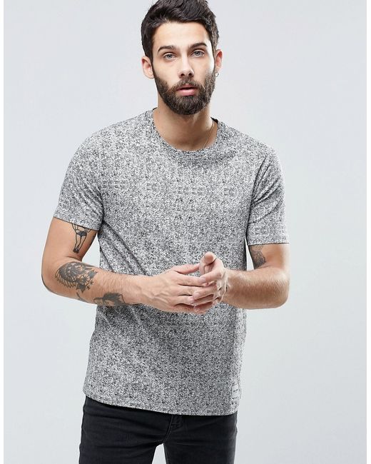 Only & Sons T-Shirt with All Over Scribble Print