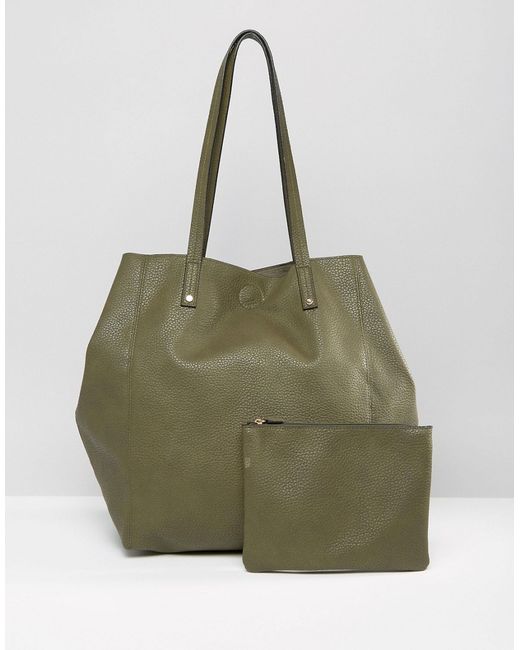Asos Soft Shopper Bag With Removable Clutch