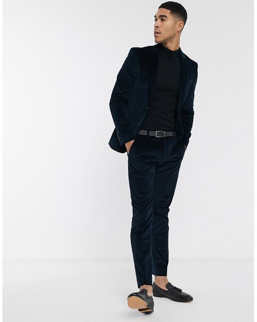 River Island skinny suit pants in cord