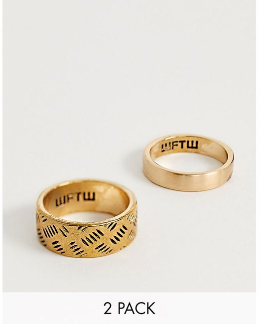Wftw 2 pack rings with patterned finished in