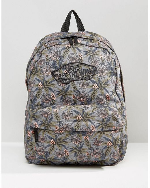 Vans Realm Backpack In Palm Print