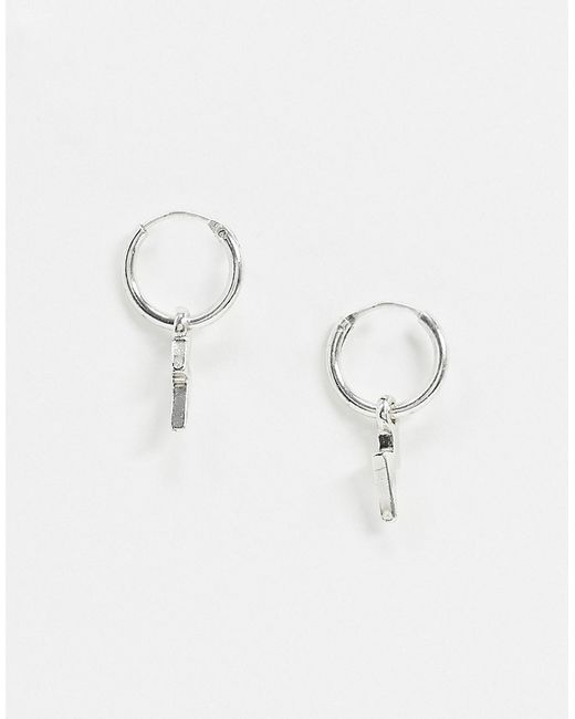 Classics 77 hoop earrings with lightening bolt charms in