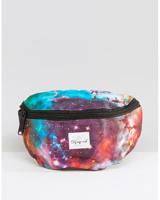 Spiral Fanny Pack In Galaxy Print