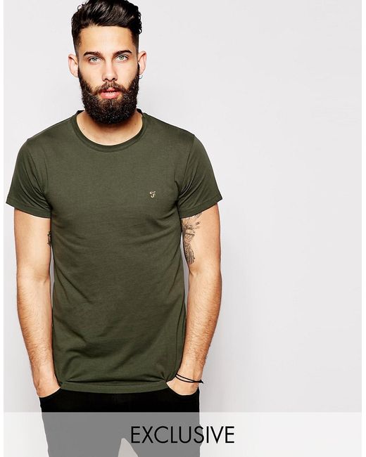 Farah T-Shirt with F Logo in Slim Fit EXCLUSIVE