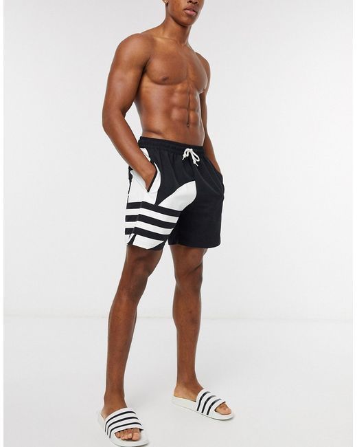 Adidas Originals swimming trunks with big trefoil logo