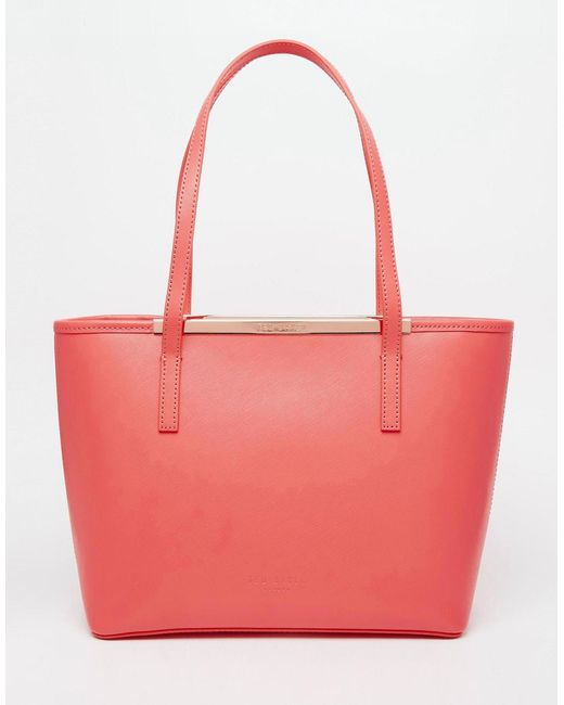 Ted Baker Small Crosshatch Shopper with Printed Lining Removable Pouch