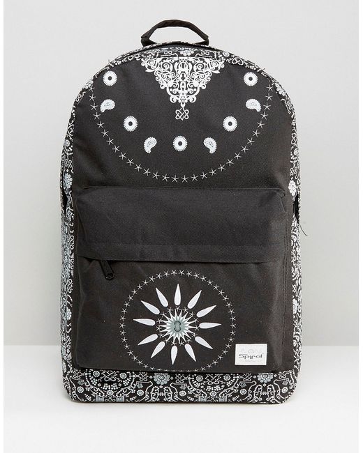 Spiral Bandana Backpack In Black