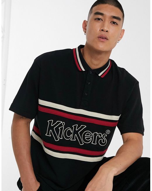 Kickers short sleeve polo with panel logo in