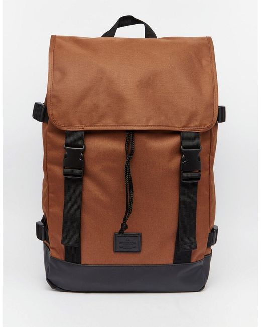 Asos Backpack In Brown With Double Straps
