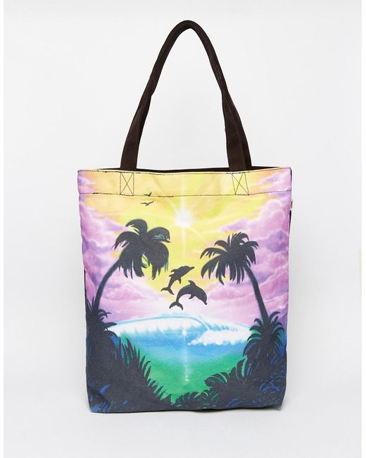 Vans Shopper Beach Bag in Sunset Print