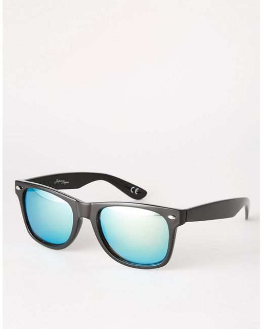 Jeepers Peepers Square Sunglasses With Flash Lens