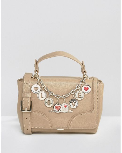 Love Moschino Bowler Tote Bag With Charms