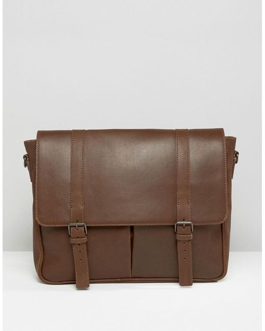 Asos Leather Satchel With 2 Straps