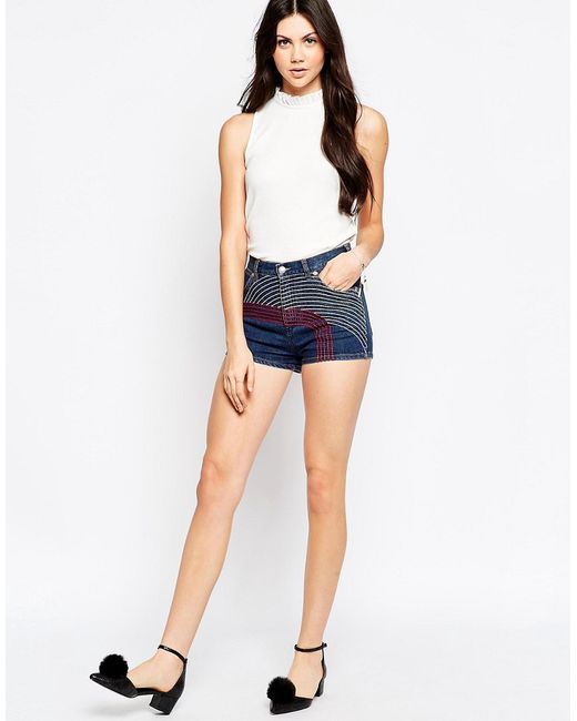 See by Chloé See By Chloe Denim Shorts With Embroidery