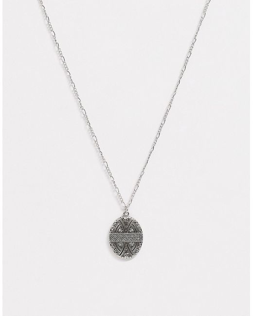 Topman neck chain with circle pendant in