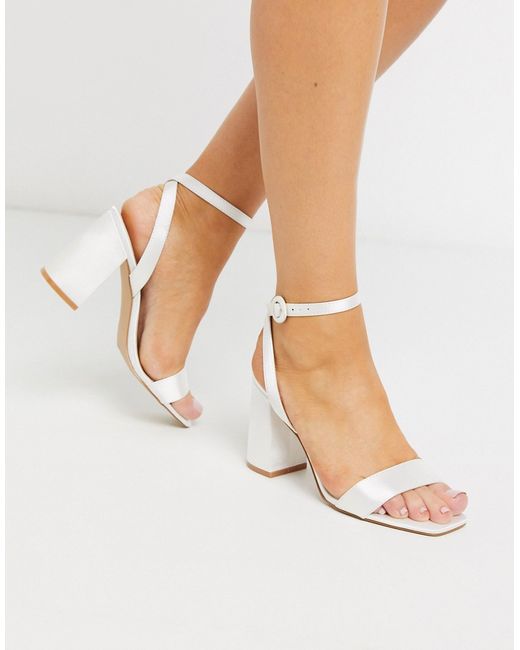 Be Mine Bridal Wink heeled sandals in ivory satin-