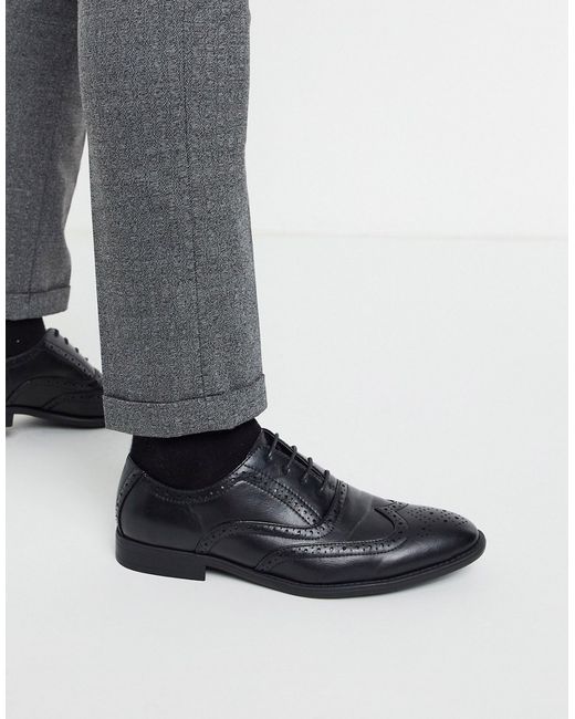 Asos Design brogue shoes in faux leather