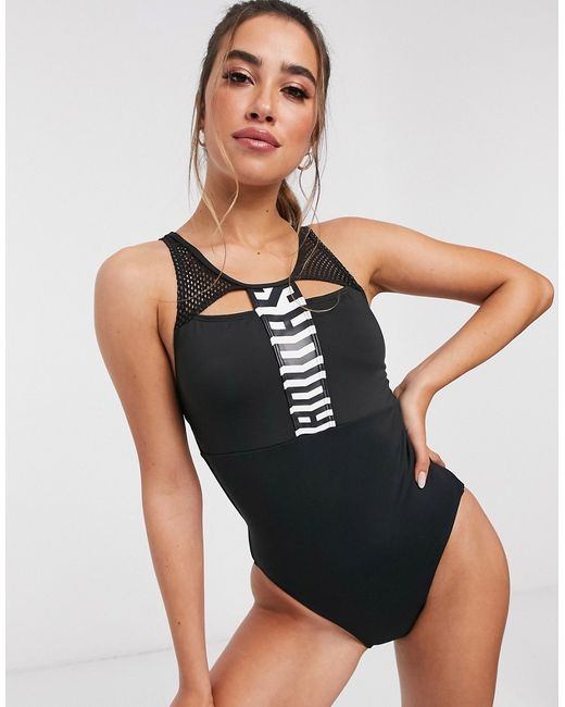 Adidas Performance adidas swimsuit with large logo in