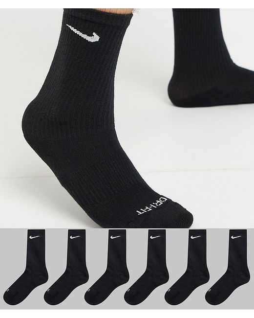 Nike swoosh logo 6 pack socks in