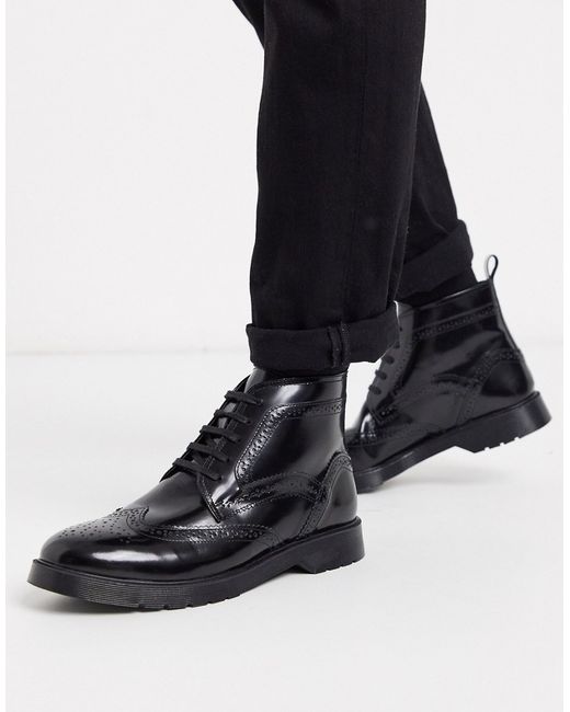 KG Kurt Geiger lace up leather chunky boot in