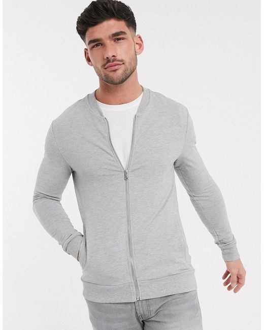 New Look muscle fit jersey bomber in