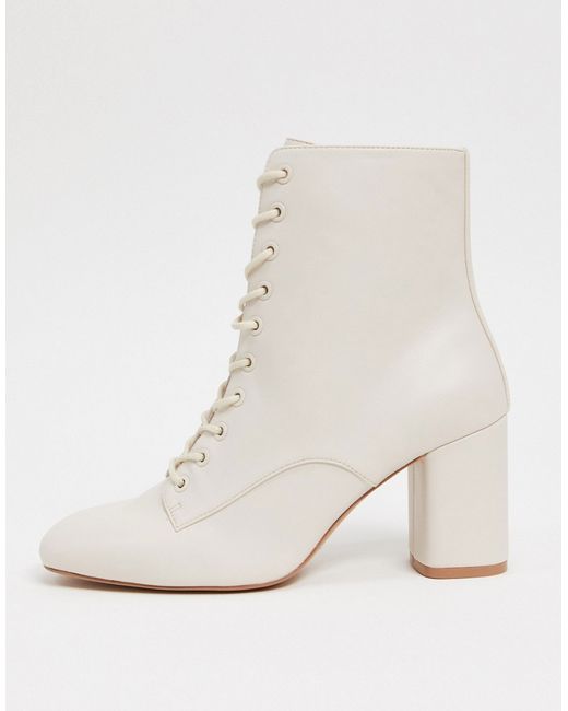 Stradivarius lace up ankle boots in