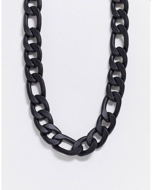 Chained & Able chunky rubberized neckchain in with silver clasp
