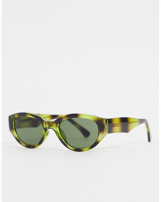 A.Kjaerbede round retro sunglasses in green tort-