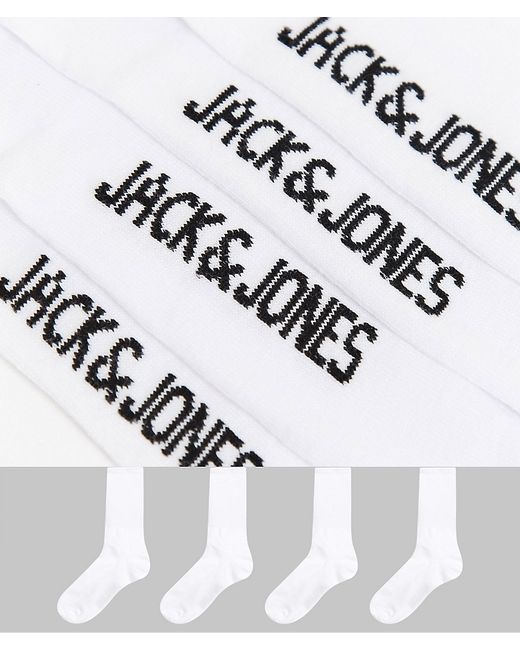 Jack & Jones 4 pack short tennis socks in
