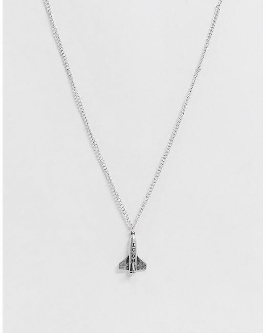 Icon Brand neckchain in with rocket pendant