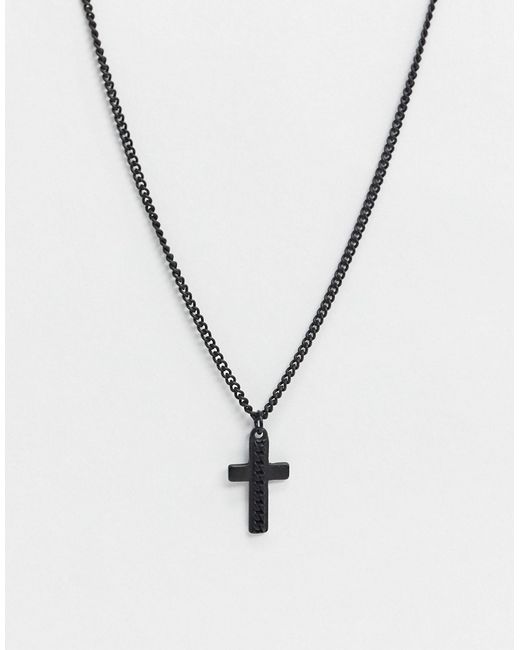 Icon Brand neck chain with cross and detailing in