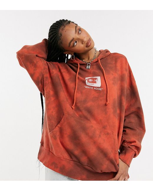Collusion oversized hoodie with print in tie dye