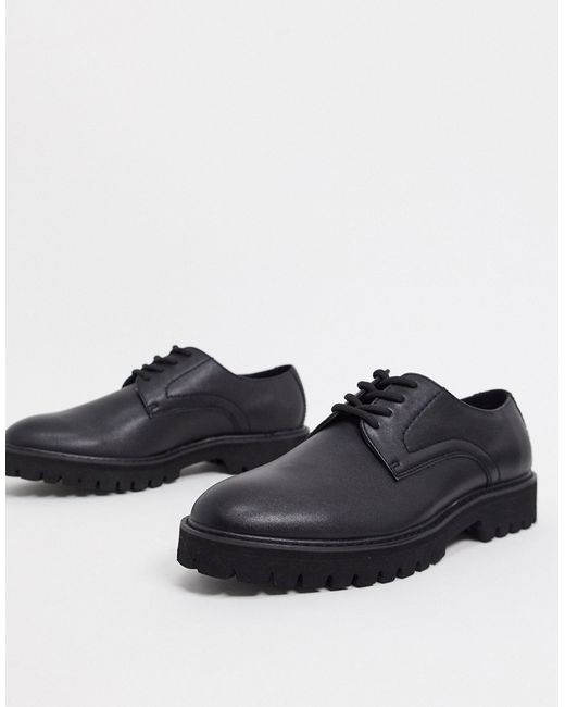 Asos Design derby lace up shoes in faux leather with