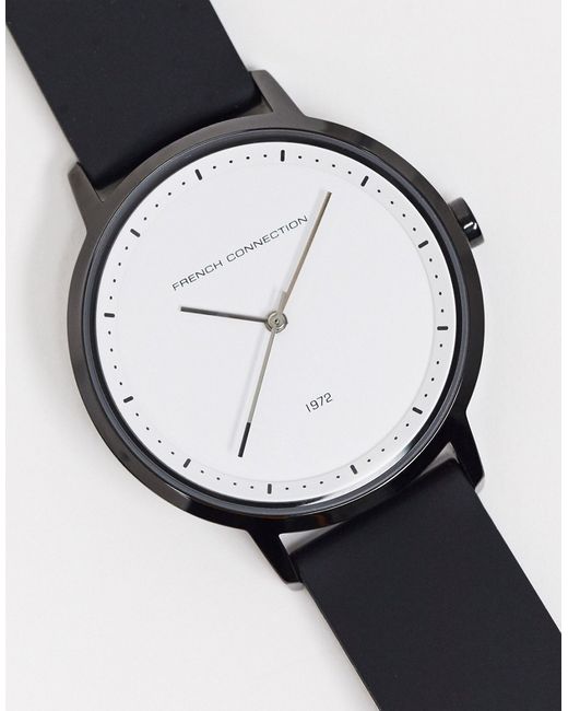 French Connection white dial watch with strap