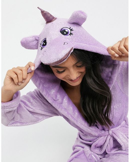 Loungeable unicorn soft robe in