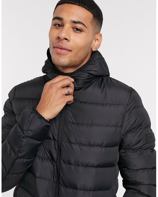 French Connection padded hooded jacket in