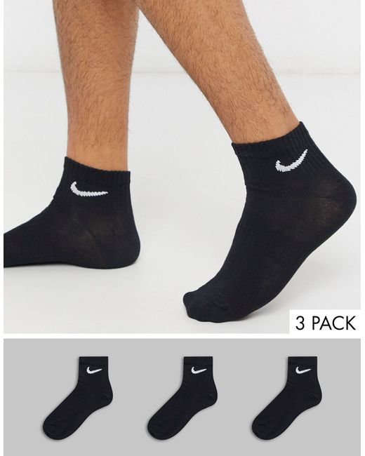 Nike Training 3 pack ankle socks in
