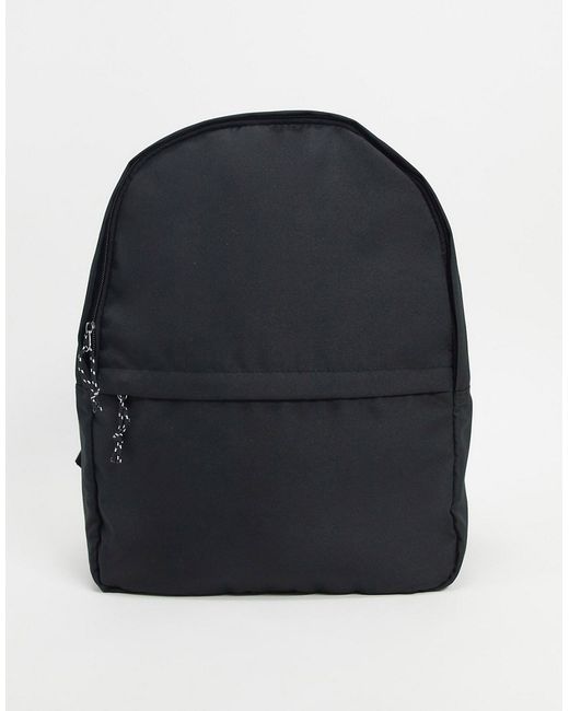 Asos Design backpack in nylon with contrast zipper pull