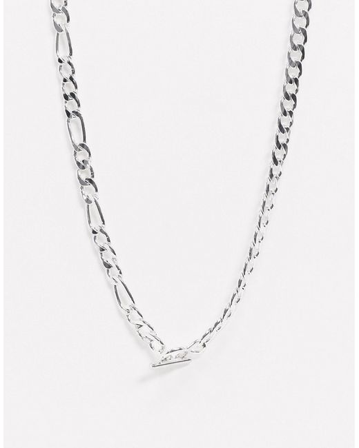 The Status Syndicate Status Syndicate antique finish mixed chain necklace with T bar