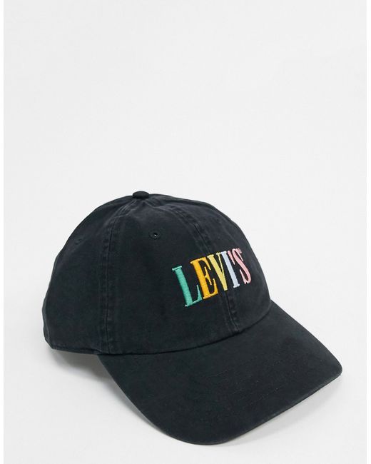 Levi's cap in with multi colored serif logo