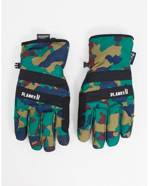 Planks Peacemaker insulated gloves in Fall camo-